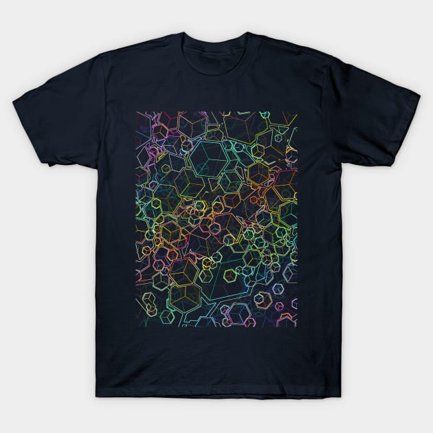 Abstract Cubes Patterns T-Shirt by Elefunk